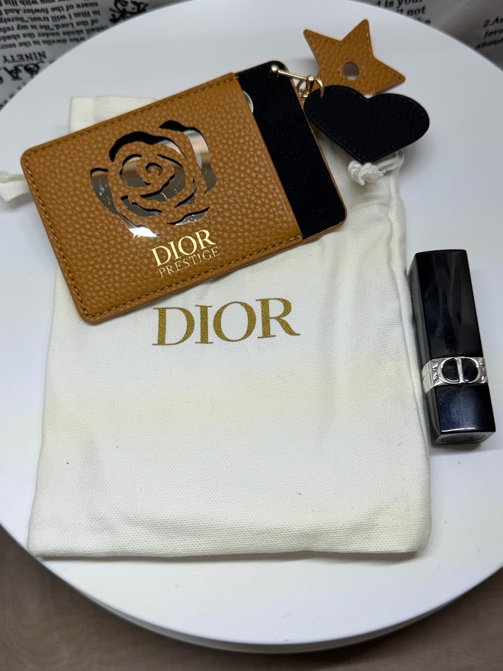 Dior Mirror and Lip Stick With Bag
